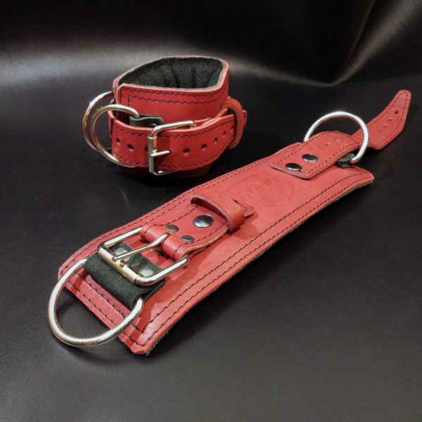 Манжеты на ноги усиленные бордовые 2